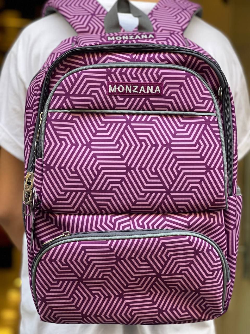 حقيبة مدرسية تقيلة مونزانا مخطط حجم كبير
