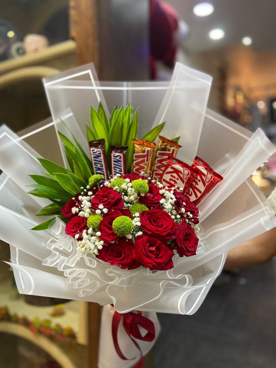 باقة ورد و شوكولا