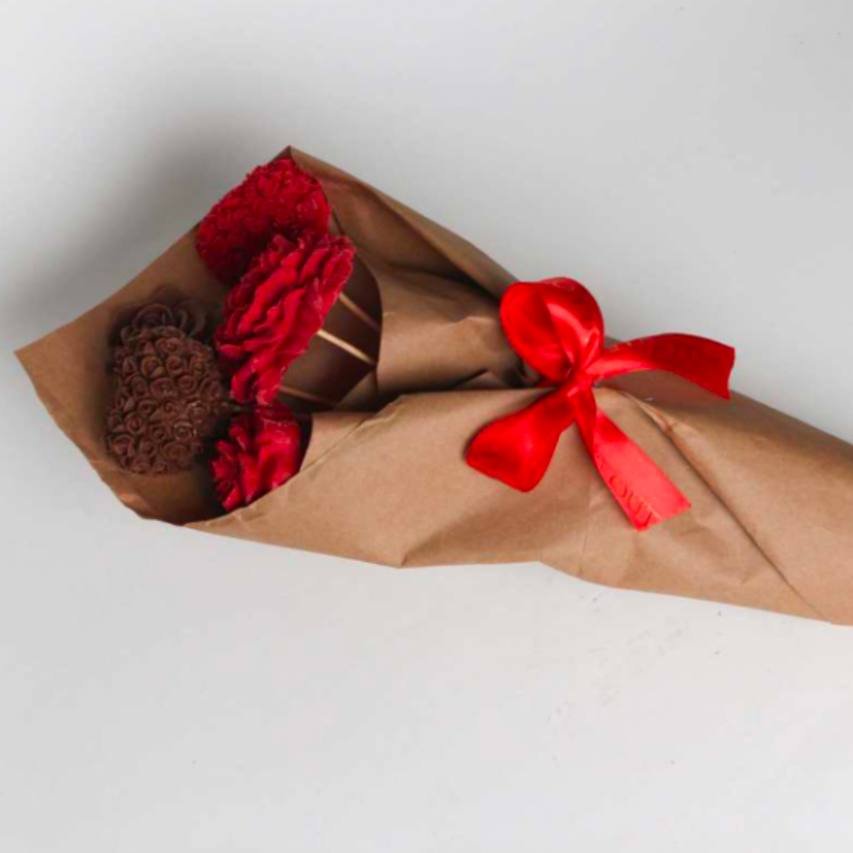 بوكيه ورد شوكولا