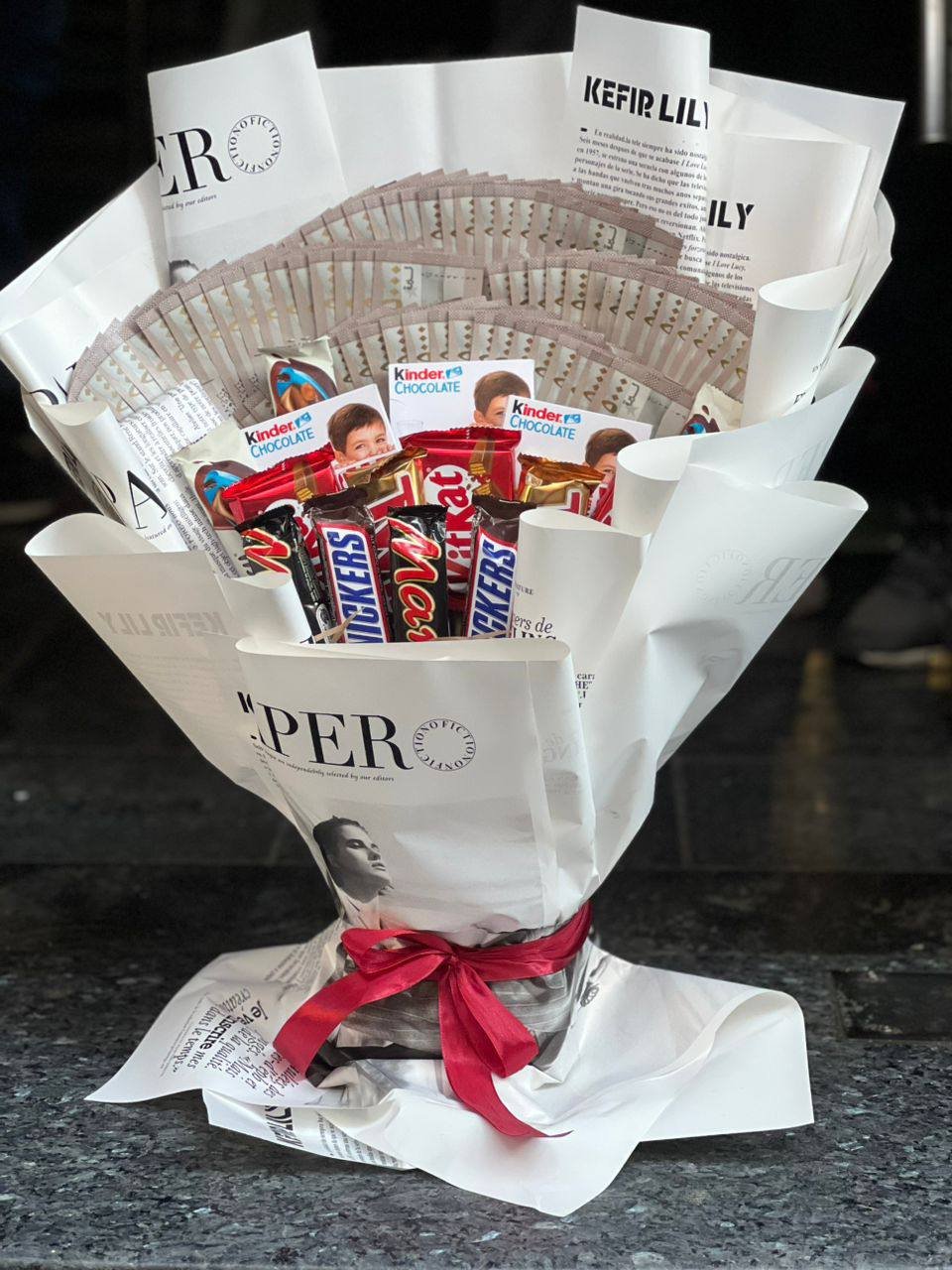 باقة شوكولا و كاش